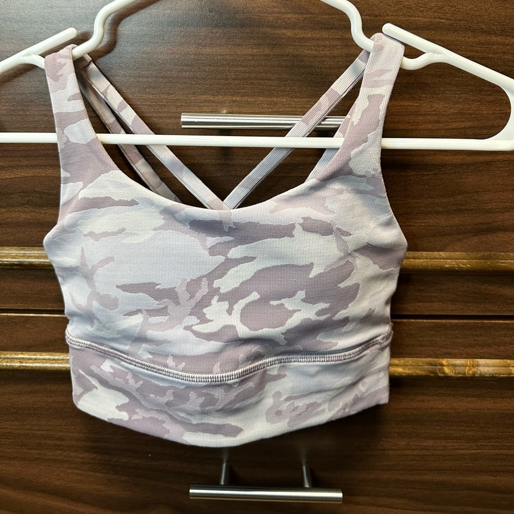 Lululemon Energy Bra Long Line Ribbed *Medium Support, B-D Cup Size 4